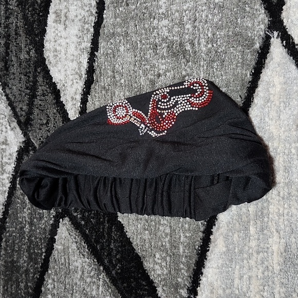 MOTORCYCLE RHINESTONES STUDDED HEADBANDS HEADWRAP HAIR SCRUNCHIE - Picture 5 of 8